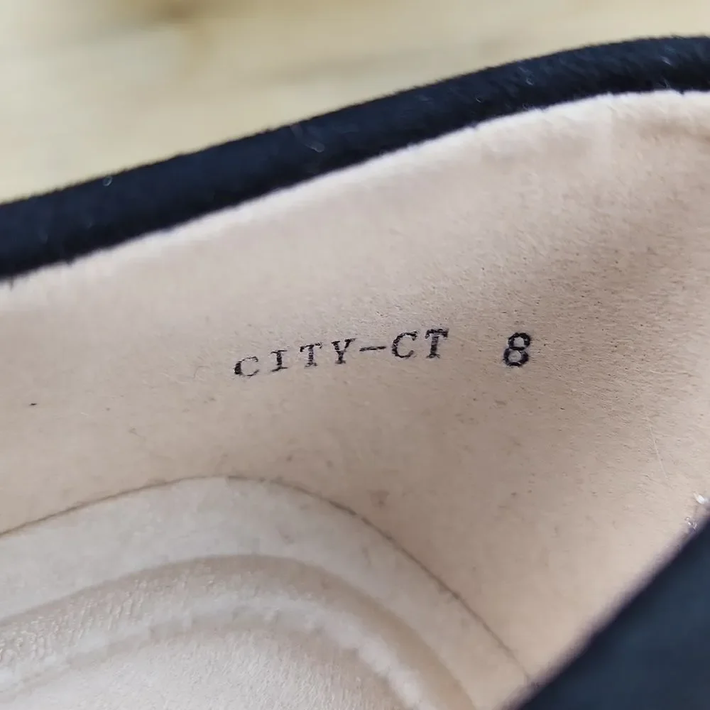 🩵NWOB Dream Pairs Black City Suede Heels Size 8
